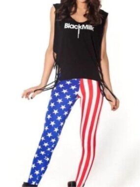 Black Milk American Flag Leggings – S, New Without Tags